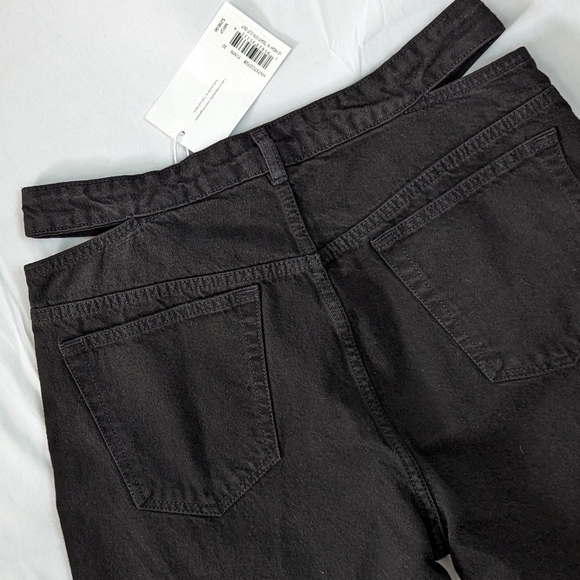 Frame Le High 'N' Tight Straight Cut Out High Rise Non Stretch Black 30 NWT - Picture 10 of 16